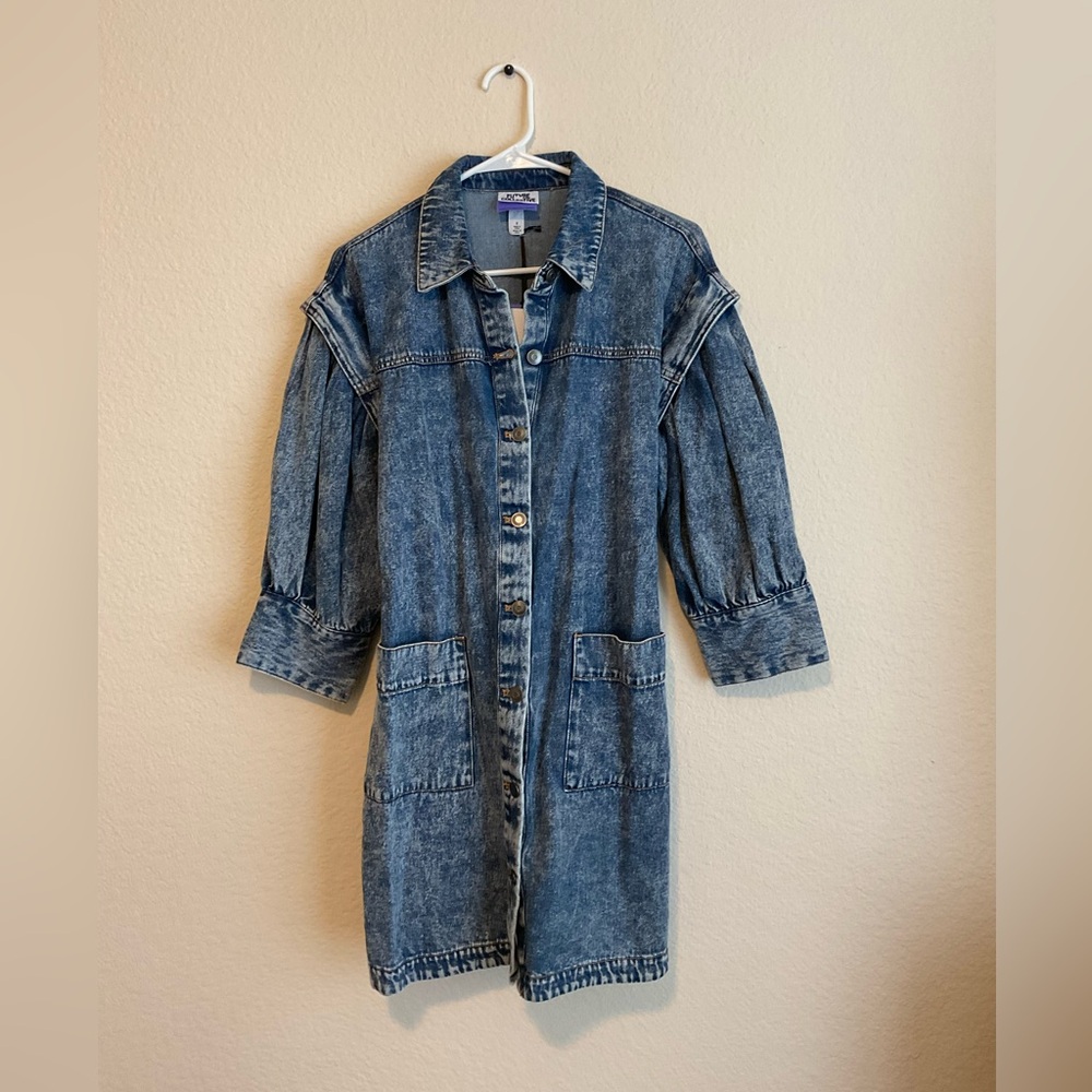 Denim tie dress
